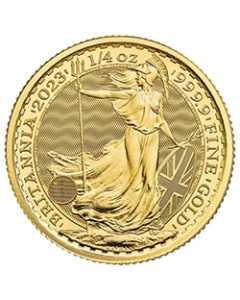 2023 BR Gold Britannia 1/4 oz Coin (King Charles III) - Reverse
