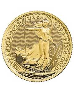 2023 BR Gold Britannia 1/2 oz Coin (King Charles III) - Reverse