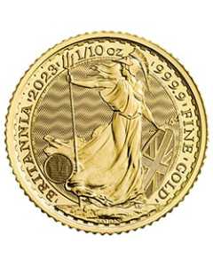 2023 1/10 oz Gold Britannia Coin BU (King Charles III) - Reverse