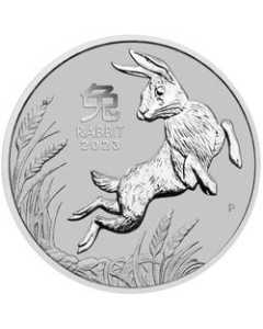 2023 1 oz Perth Mint Platinum Lunar Rabbit Coin - Series III