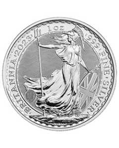 2023 1 oz Silver Britannia Coin BU (King Charles III) - Reverse