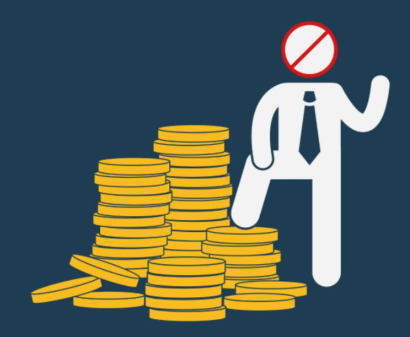Man Standing on Gold Coins