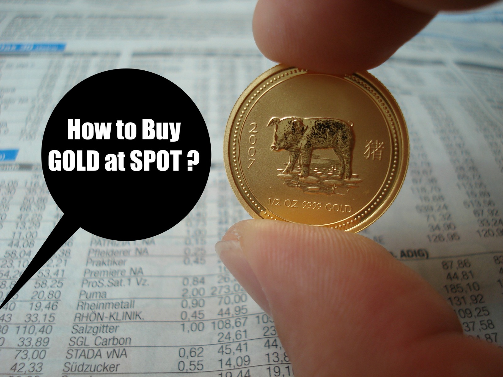 How to buy Gold at Spot Price?