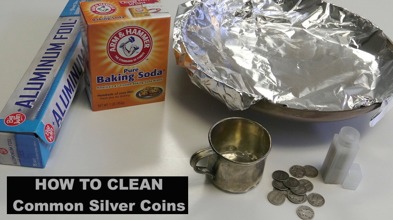 How to Clean Silver Coins Baking Soda Method How to Clean Silver Coins Cleaning Silver Coins SD Bullion SDBullion.com/blog/how-clean-silver-coins