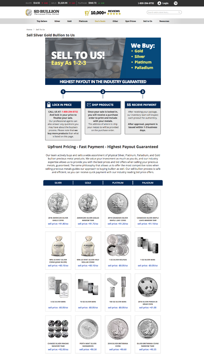 How to Sell Silver Bullion Online SD Bullion SDBullion.com/sell