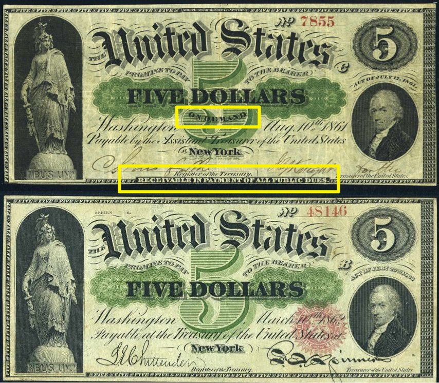 Legal tender greenback vs gold dollar SD Bullion SDBullion.com