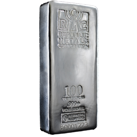 Republic Metals Corp 100 oz silver bar SD Bullion SDBullion.com How to buy silver wholesale How to buy silver at wholesale prices