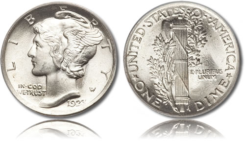 90% Silver Mercury Dime