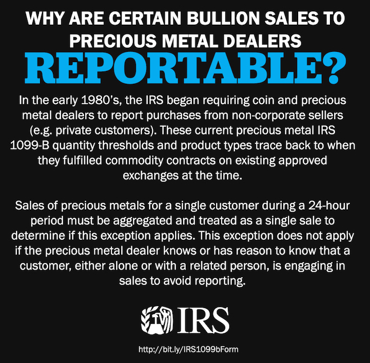 Gold Reporting IRS SD Bullion