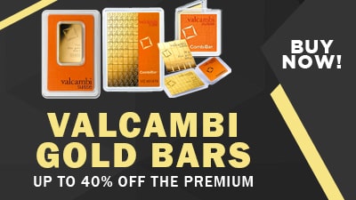 Valcambi Gold Bars at 40% Off