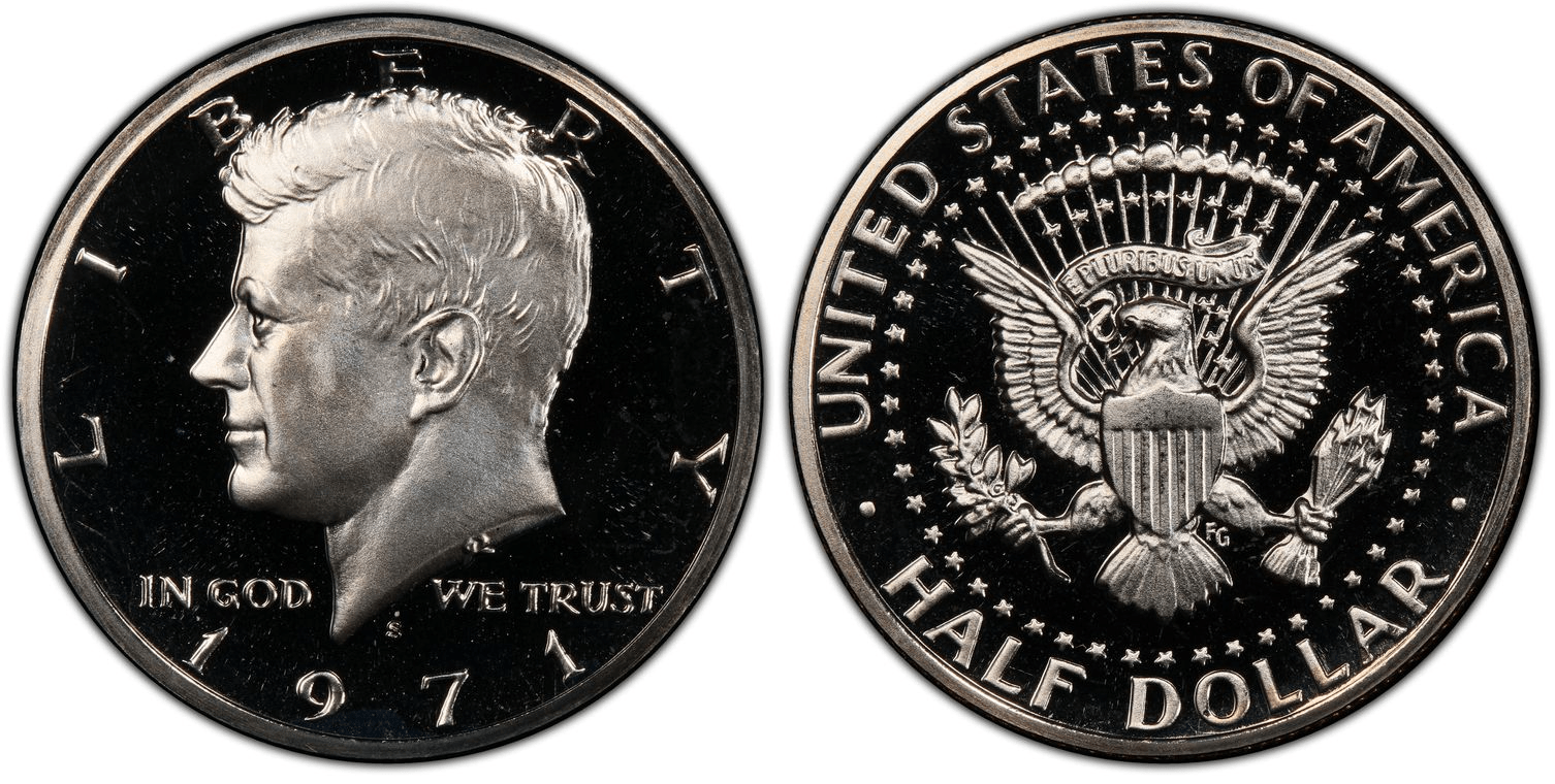 $12,000.00 Kennedy Half Dollar, 1971-S 50C PR69