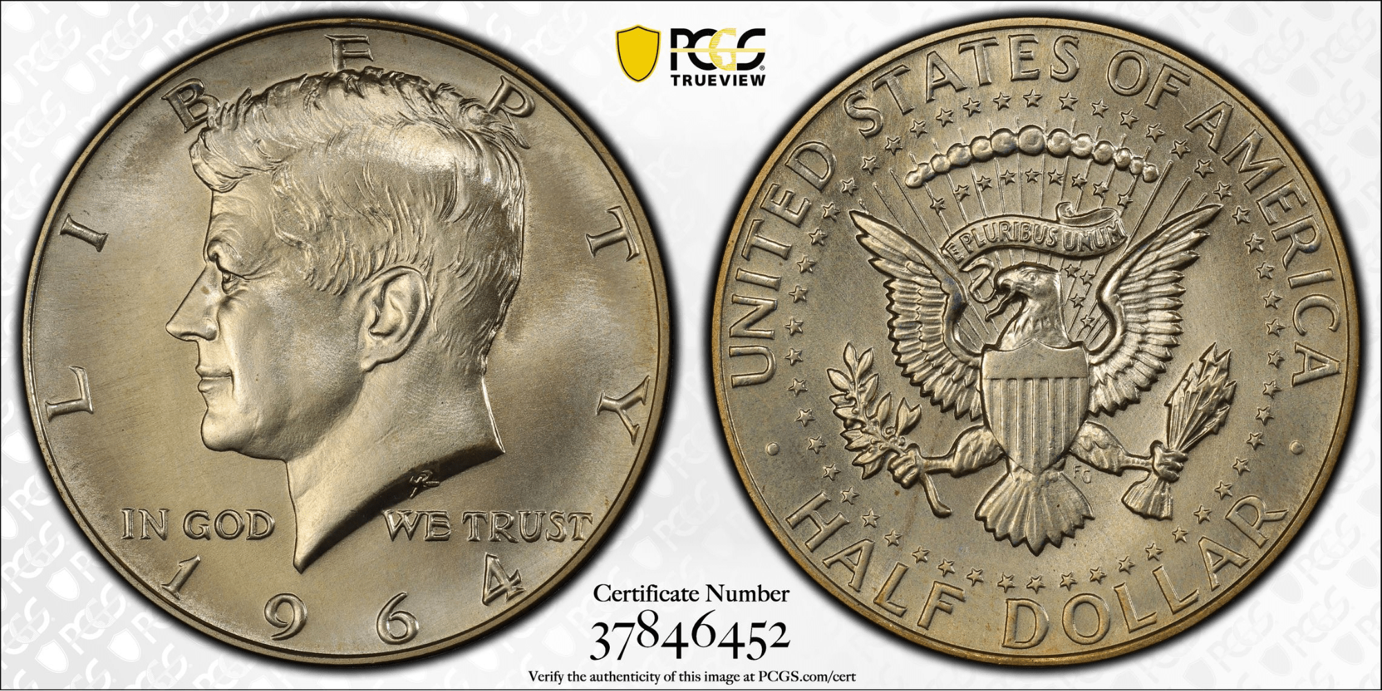 $156,000.00 1964 Kennedy Half Dollar SP68