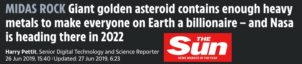 Asteroid Mining Precious Metals Clickbait example 2 SD Bullion