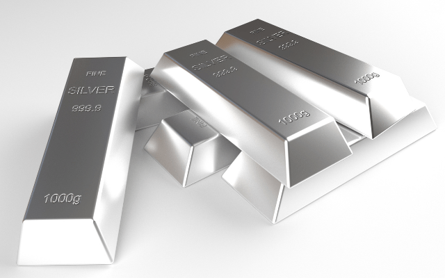 Stack of silver bars