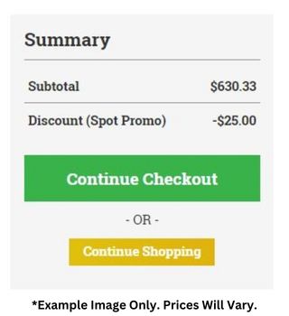 Gold at Spot Cart Example